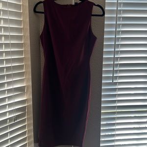 Burgundy office dress